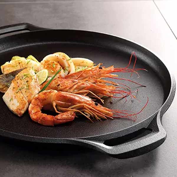 FONDERIA FINCO 28CM RIBBED CAST IRON PLATE