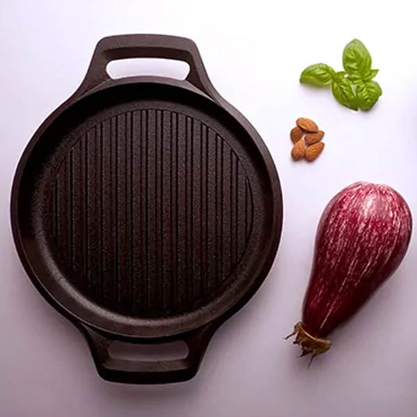 FONDERIA FINCO 32 CM RIBBED CAST IRON PLATES FOR GRILLING