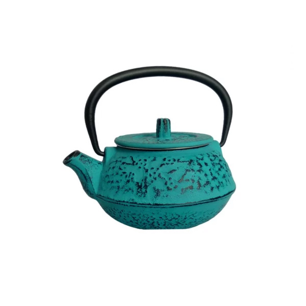 ROSSETO CAST IRON TEA POT TURQUOISE