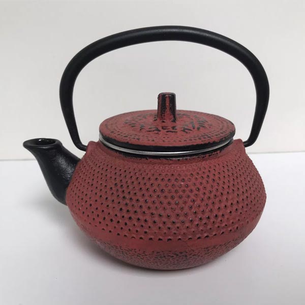 ROSSETO CAST IRON TEA POT RED